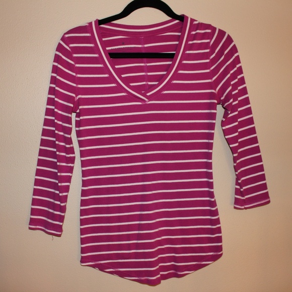 Pink and White Striped Banana Republic Shirt - Picture 4 of 4